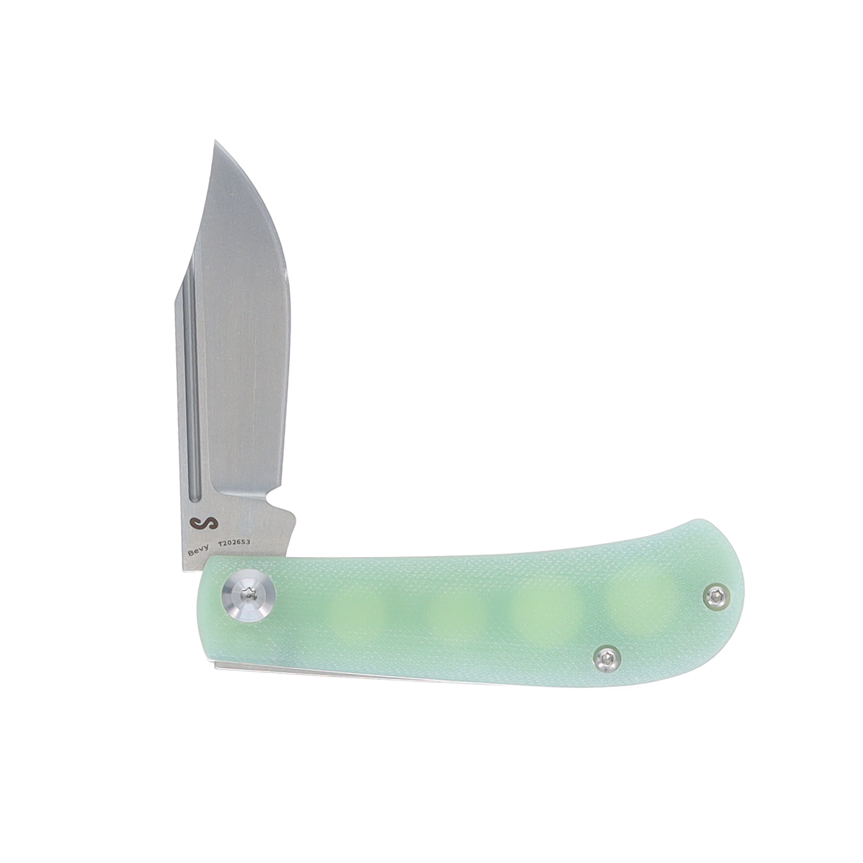 Kansept Knives Bevy Folding Knife Jade G10 2.45in Clip Point Blade T2026S3 View 4
