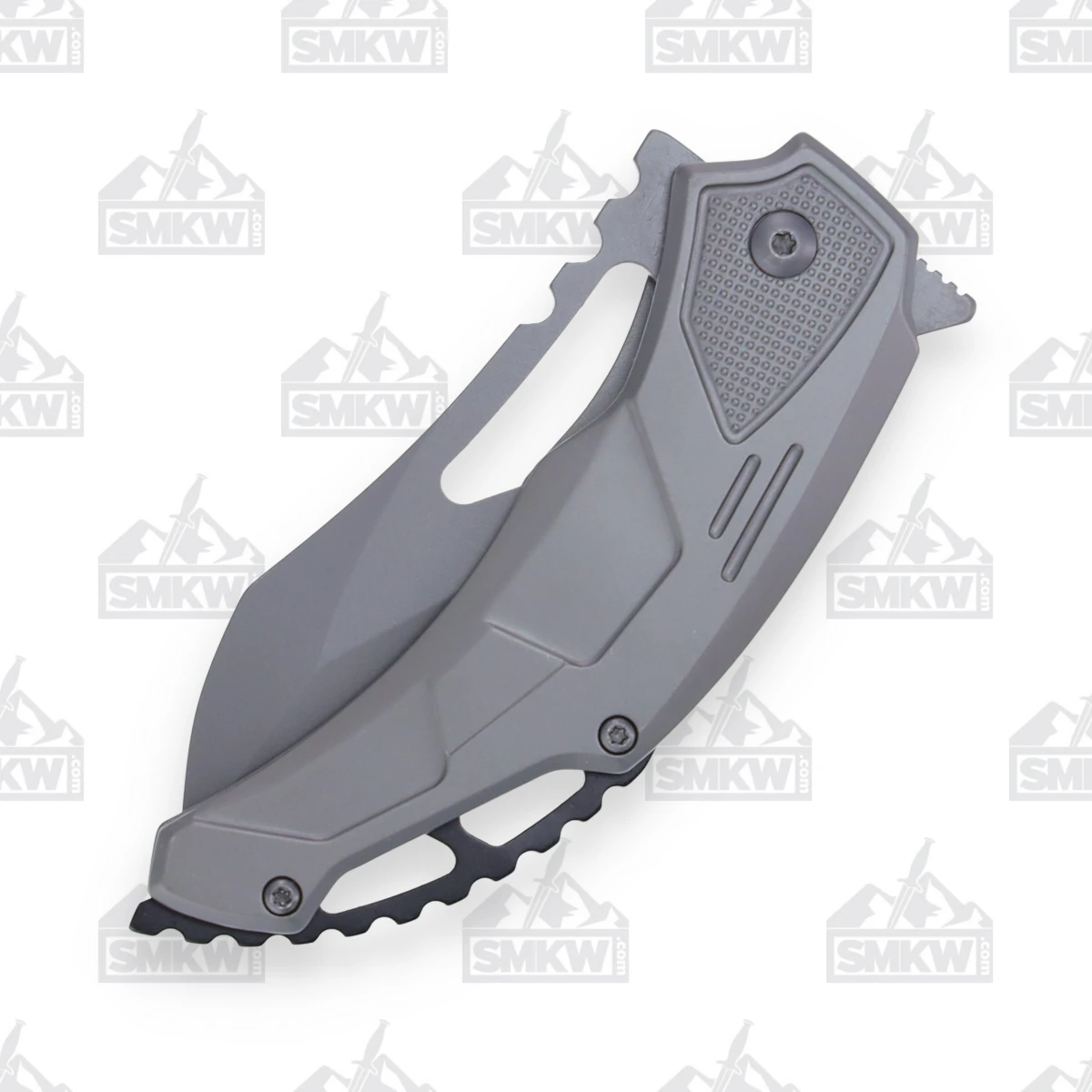 WarTech Assisted Tactical Folding Knife Grey 3.25in Plain Blade NTPWT381GY View 8