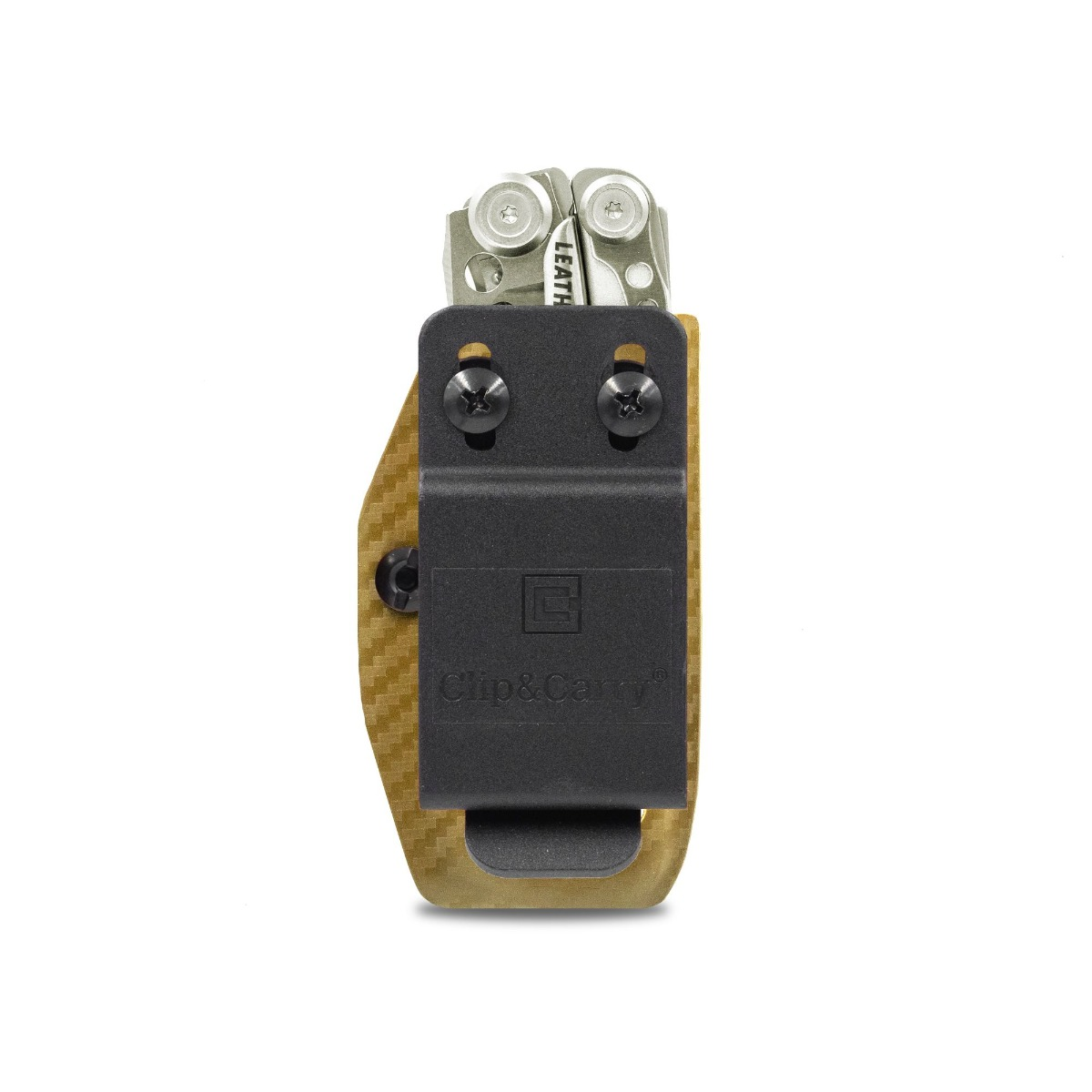 Clip & Carry Brown Carbon Fiber Sheath for Leatherman Skeletool LSKELCFBRN View 2