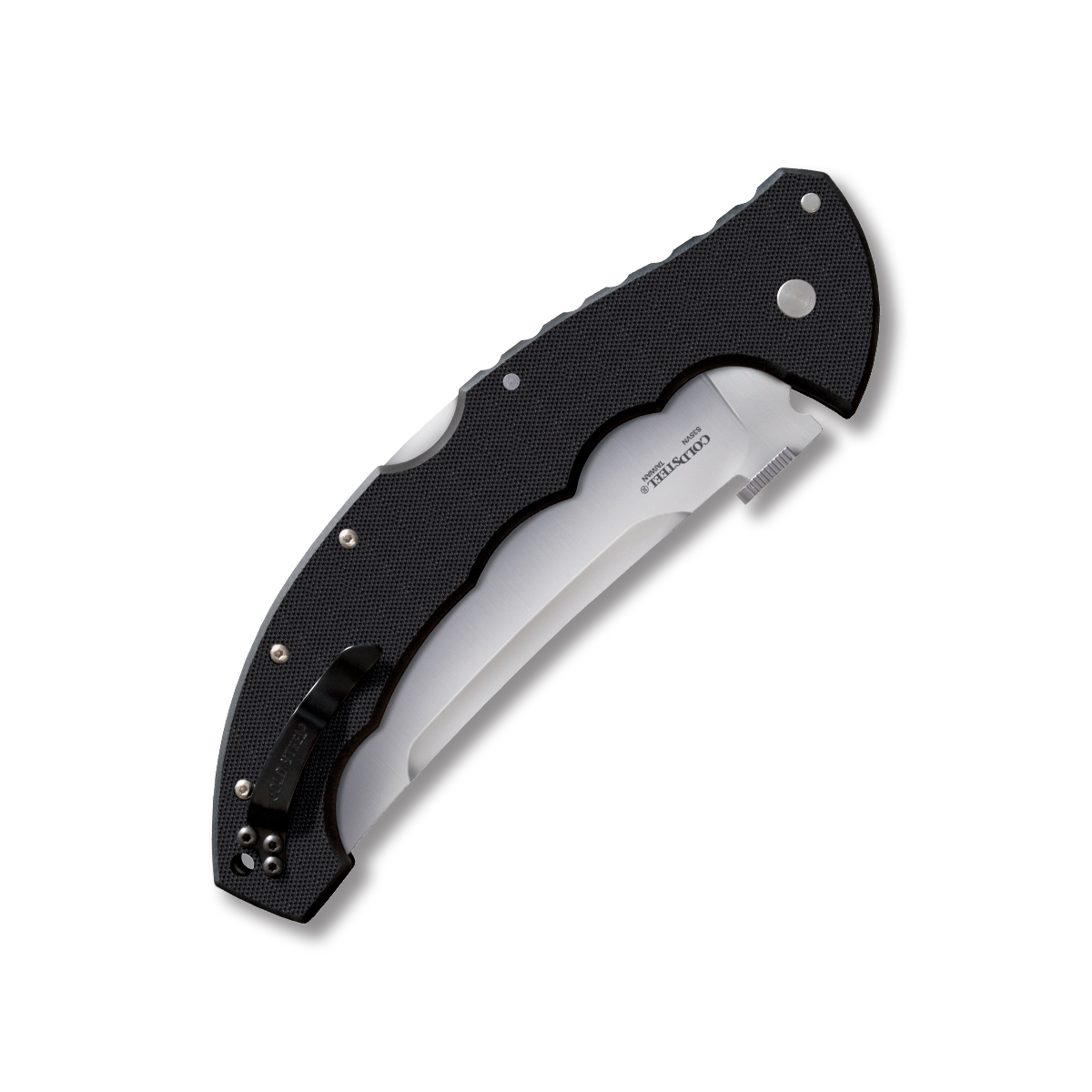 Cold Steel Talwar Folding Knife 5.5in Plain Satin Straight Back CS21TBX View 2