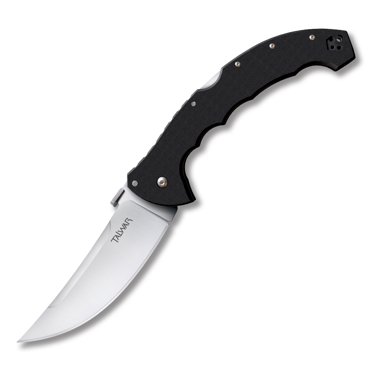 Cold Steel Talwar Folding Knife 5.5in Plain Satin Straight Back CS21TBX View 1
