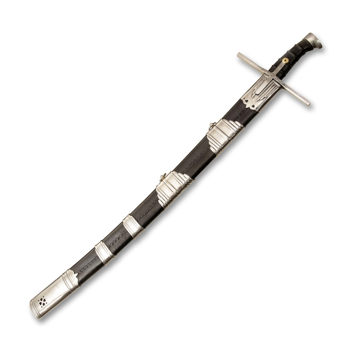 Cold Steel Hungarian Saber Black Leather 31in Plain Blade CS88RM View 4