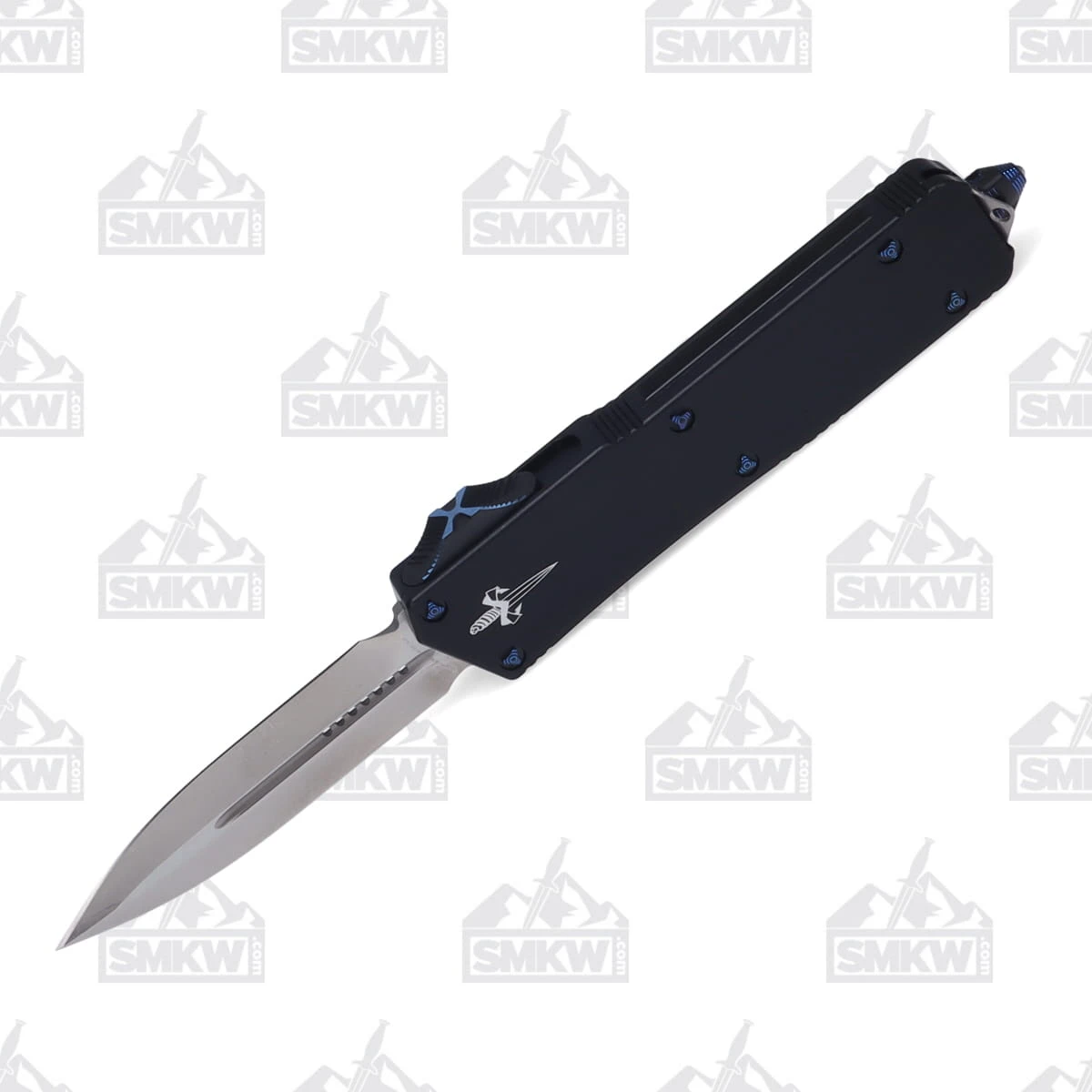 Marfione Custom Scarab II OTF Automatic Knife Two-Tone Stonewash M390/Hefted Black Aluminum AUMT378MCKBL View 2