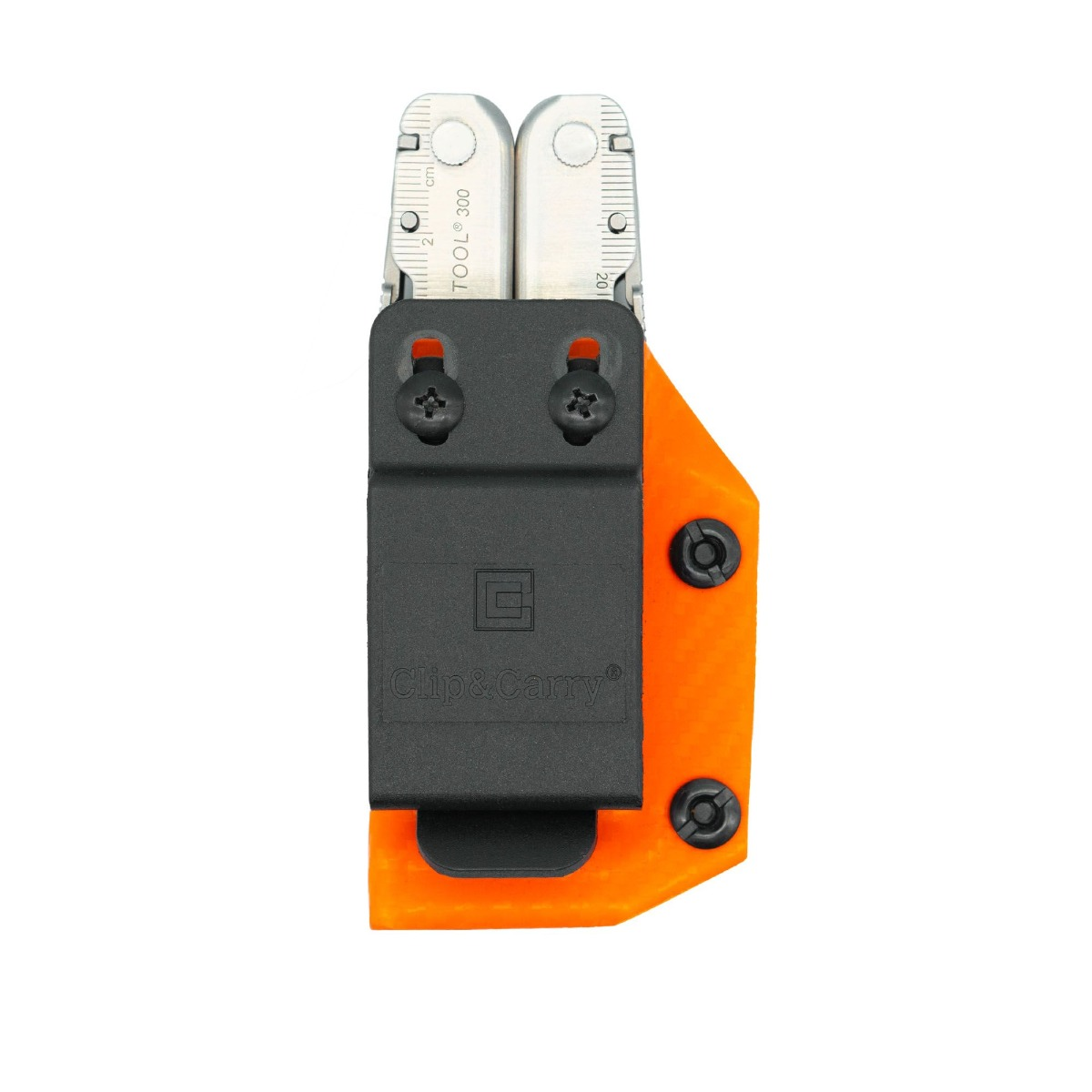 Clip & Carry Orange Carbon Fiber Sheath for Leatherman Super Tool 300 LST300CFORNG View 2