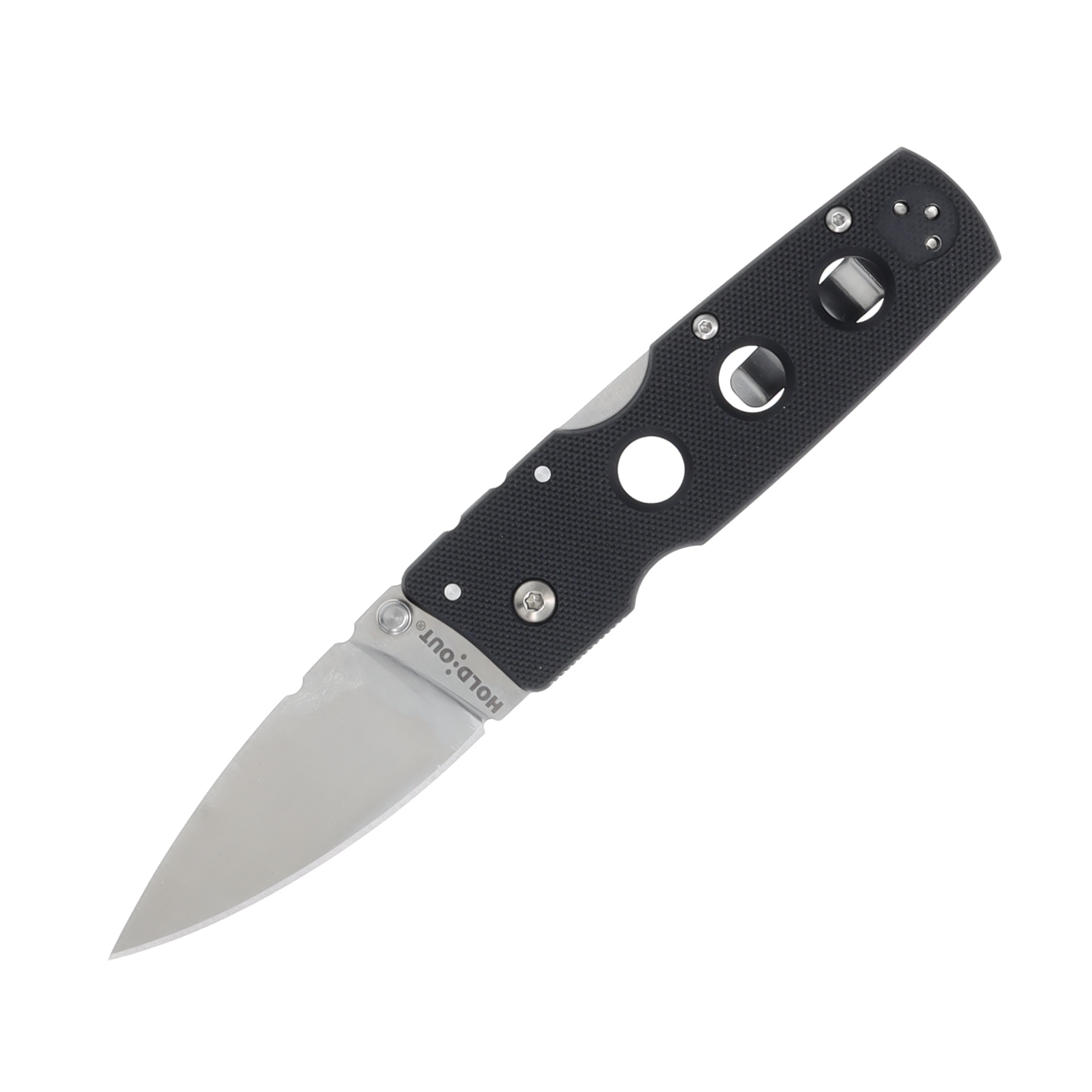 Cold Steel Hold Out Folding Knife 3in Plain Edge G10 Satin Lockback CS11G3 View 1