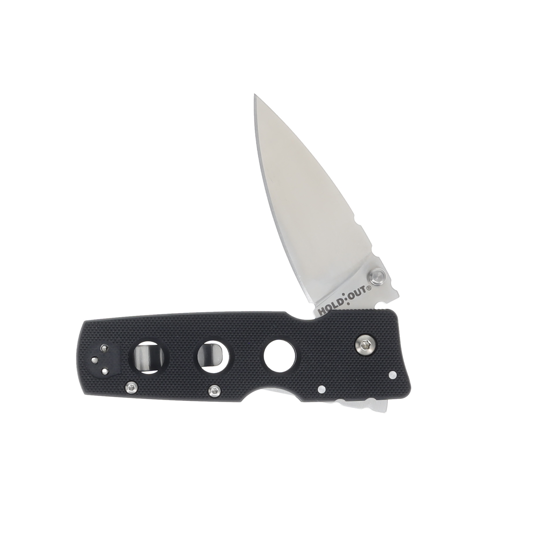 Cold Steel Hold Out Folding Knife 3in Plain Edge G10 Satin Lockback CS11G3 View 3