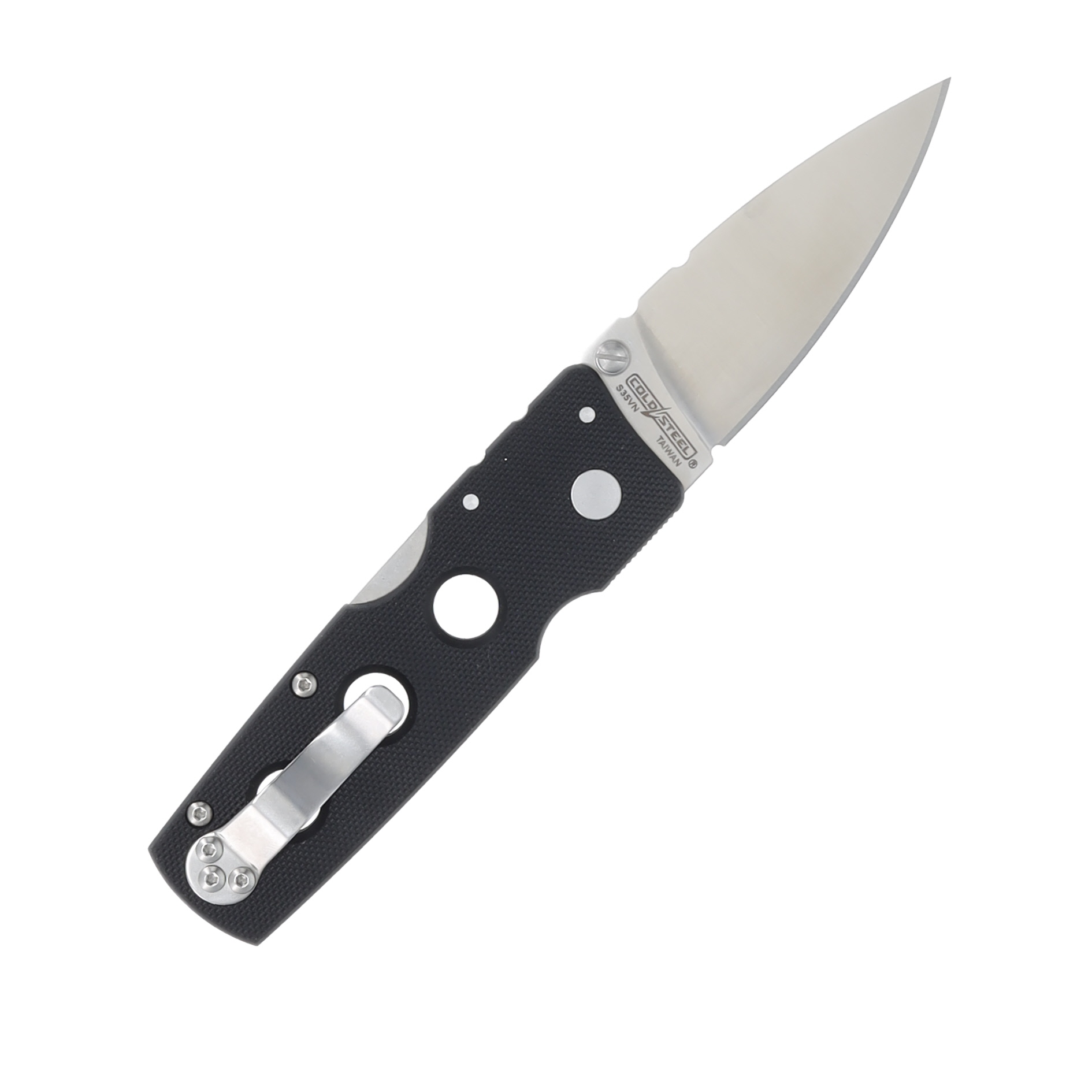 Cold Steel Hold Out Folding Knife 3in Plain Edge G10 Satin Lockback CS11G3 View 2