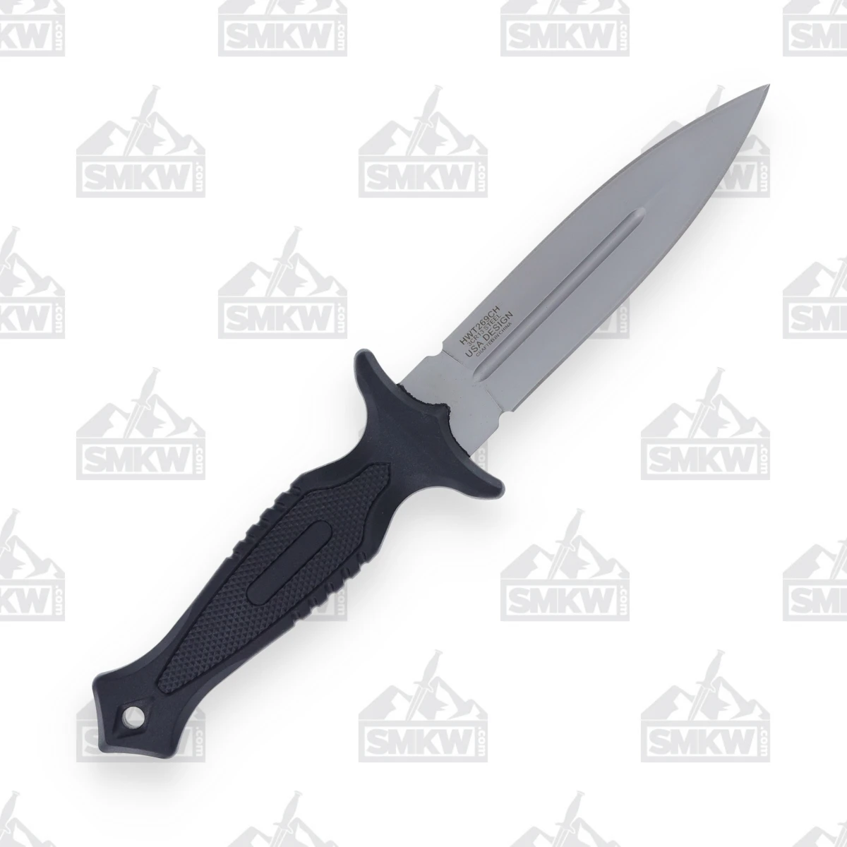 Wartech Double Edge Boot Knife 4.5 Inch Plain Satin Dagger NTHWT269CH View 3