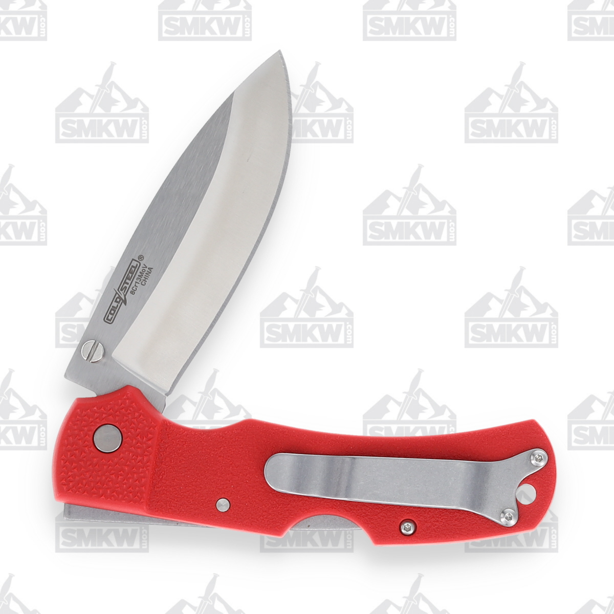Cold Steel Double Safe Hunter Slock Master Red 3.5in Plain Satin Drop Point CS23JK View 5