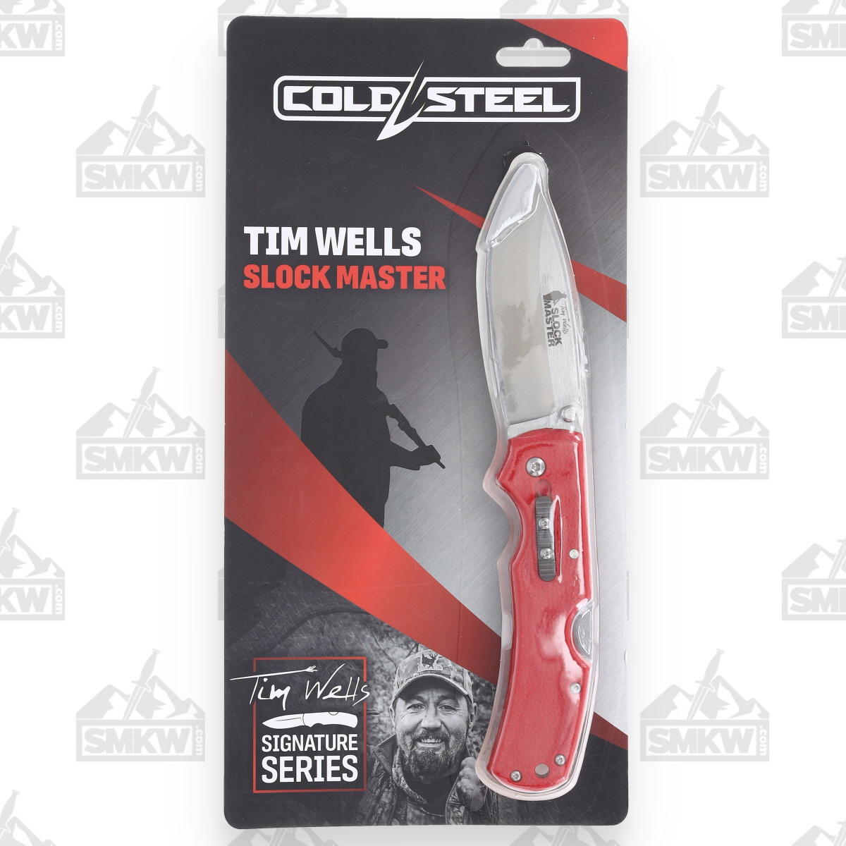 Cold Steel Double Safe Hunter Slock Master Red 3.5in Plain Satin Drop Point CS23JK View 10