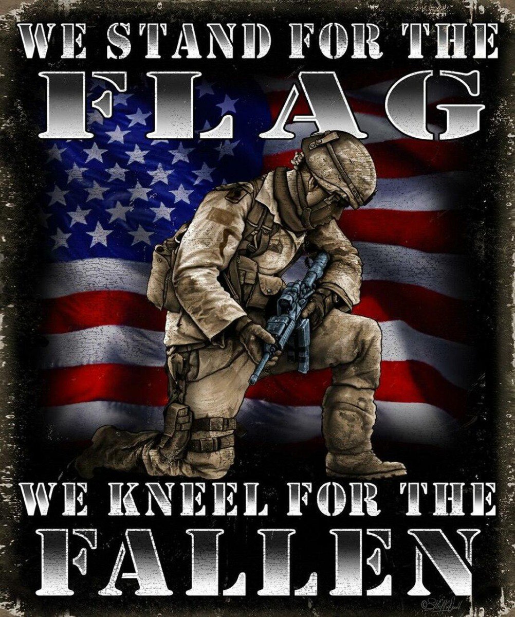 We Kneel for the Fallen Tin Sign SG2459 View 1