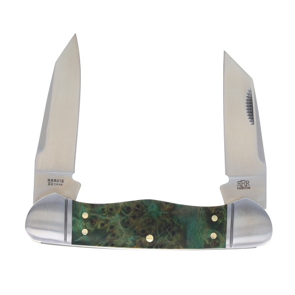 Rough Ryder Reserve Green Stabilized Oak Kayak Folding Knife