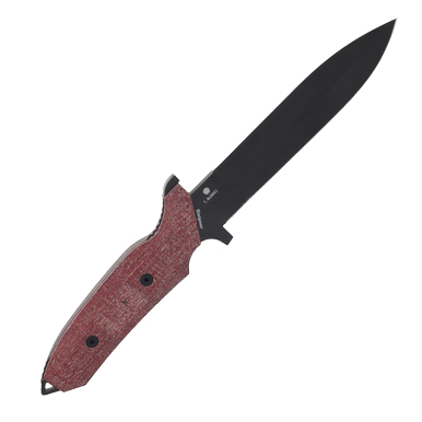 Viper Fearless Fixed Blade Knife Black DLC/Red Canvas Burlap View 2