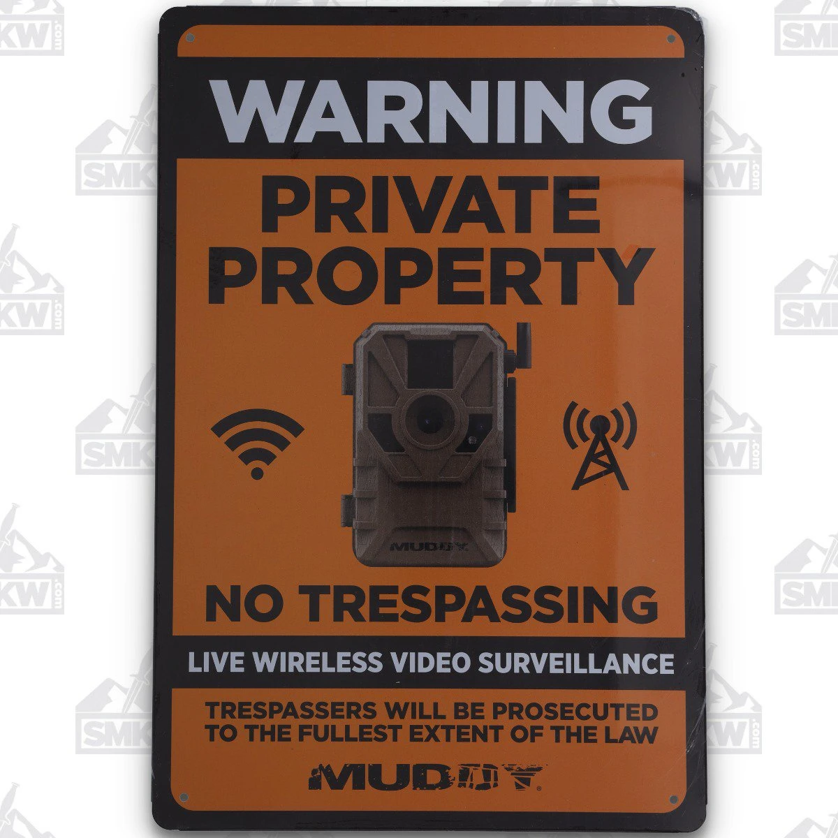 Muddy Live Wireless Video Surveillance Tin Sign MUDSIGNLWVS View 1