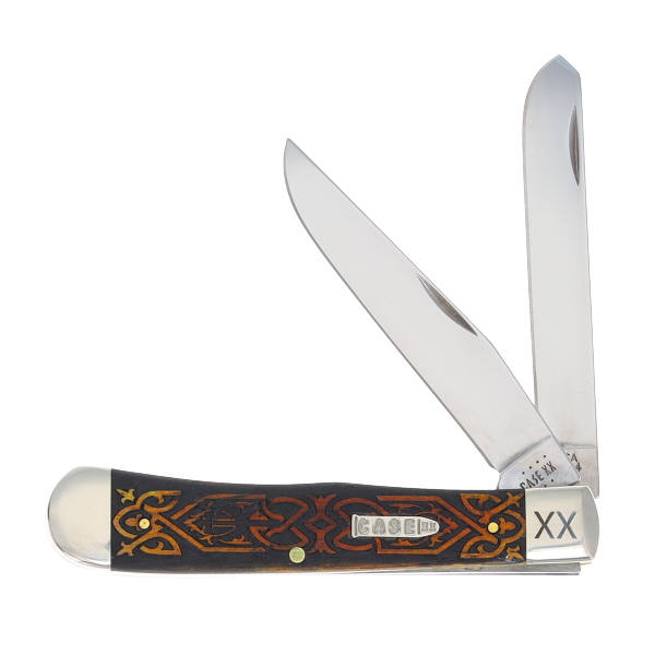 Case XX Celtic Knot Antique Bone Trapper Folding Knife CA10743CK View 1
