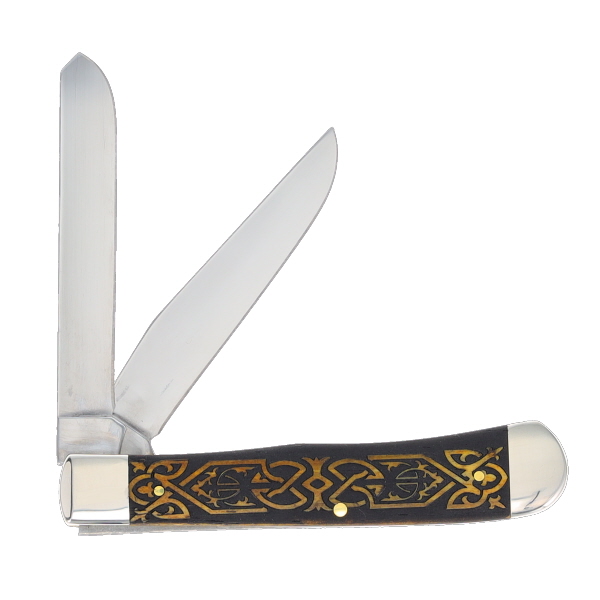 Case XX Celtic Knot Antique Bone Trapper Folding Knife CA10743CK View 2