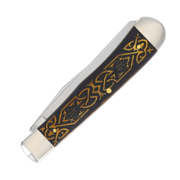 Case XX Celtic Knot Antique Bone Trapper Folding Knife CA10743CK View 4