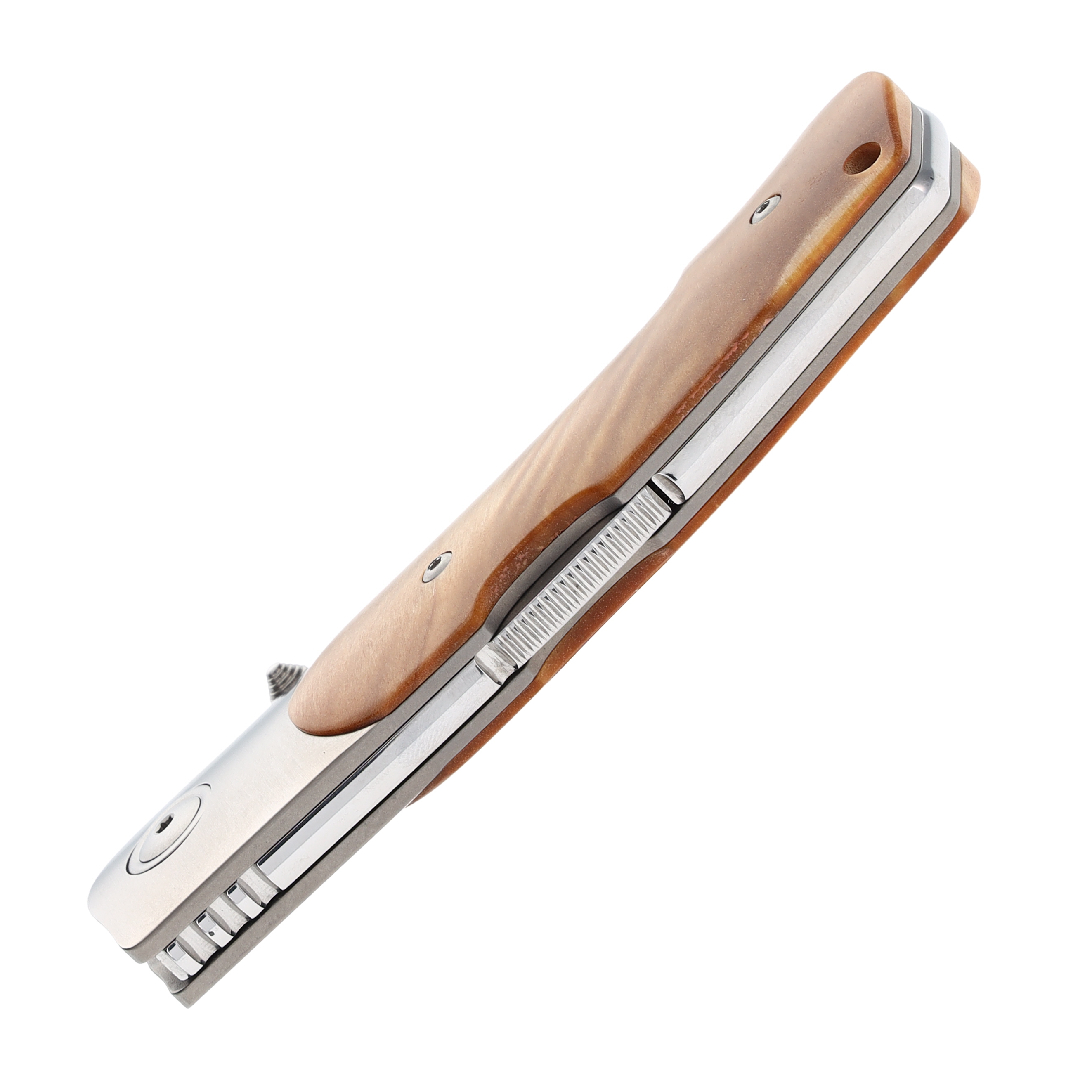 Viper Turn Flamed Poplar Wood Folding 3.22In. M390 Clip Point V5986PI View 8