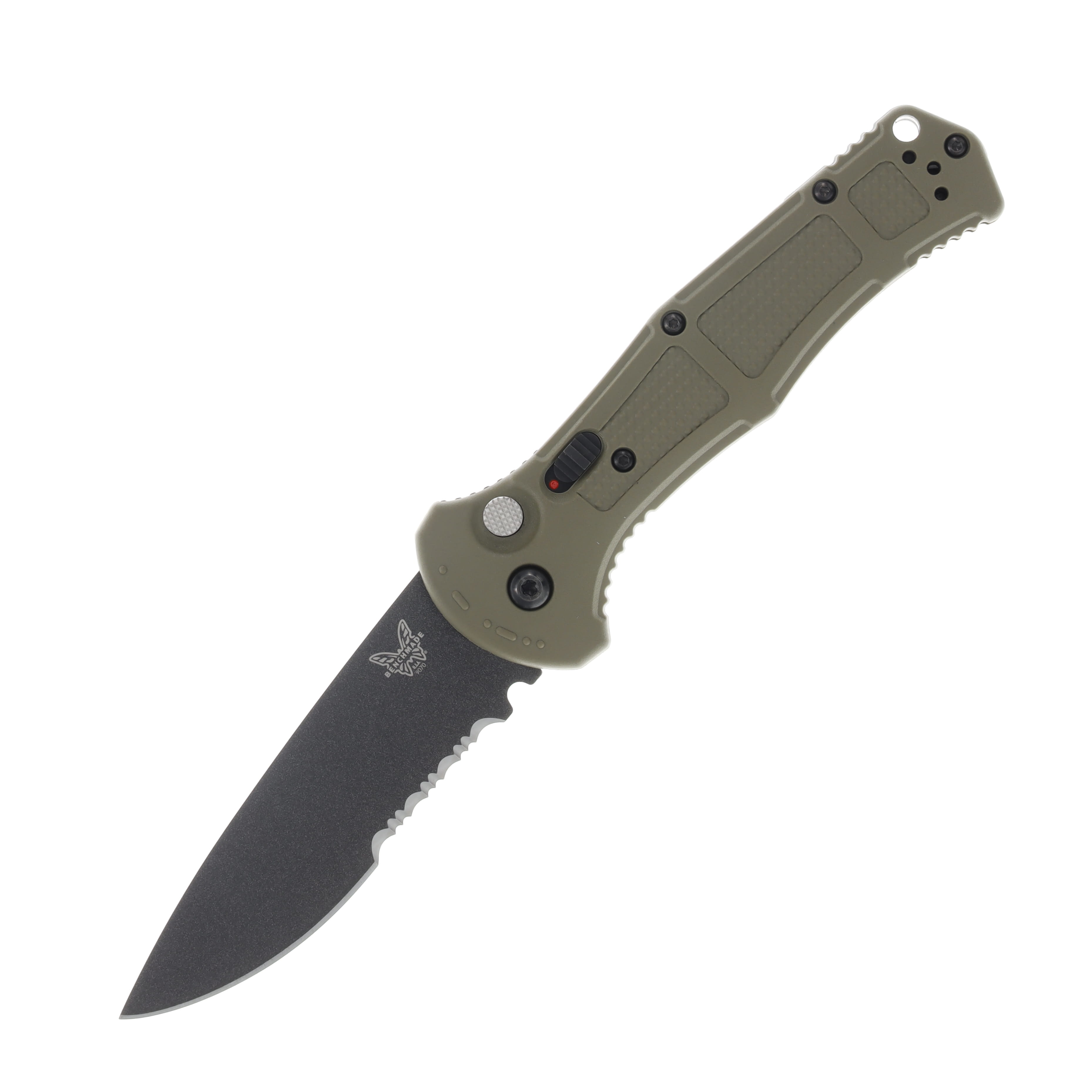 Benchmade Claymore Out-The-Side Auto ODG Grivory Blk Cerakote Drop Pt Part Serr AUBM9070SBK1 View 1