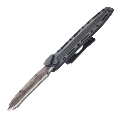 Viper Fearless Fixed Blade Knife Sleipner/Brown Canvas Burlap Micarta View 9