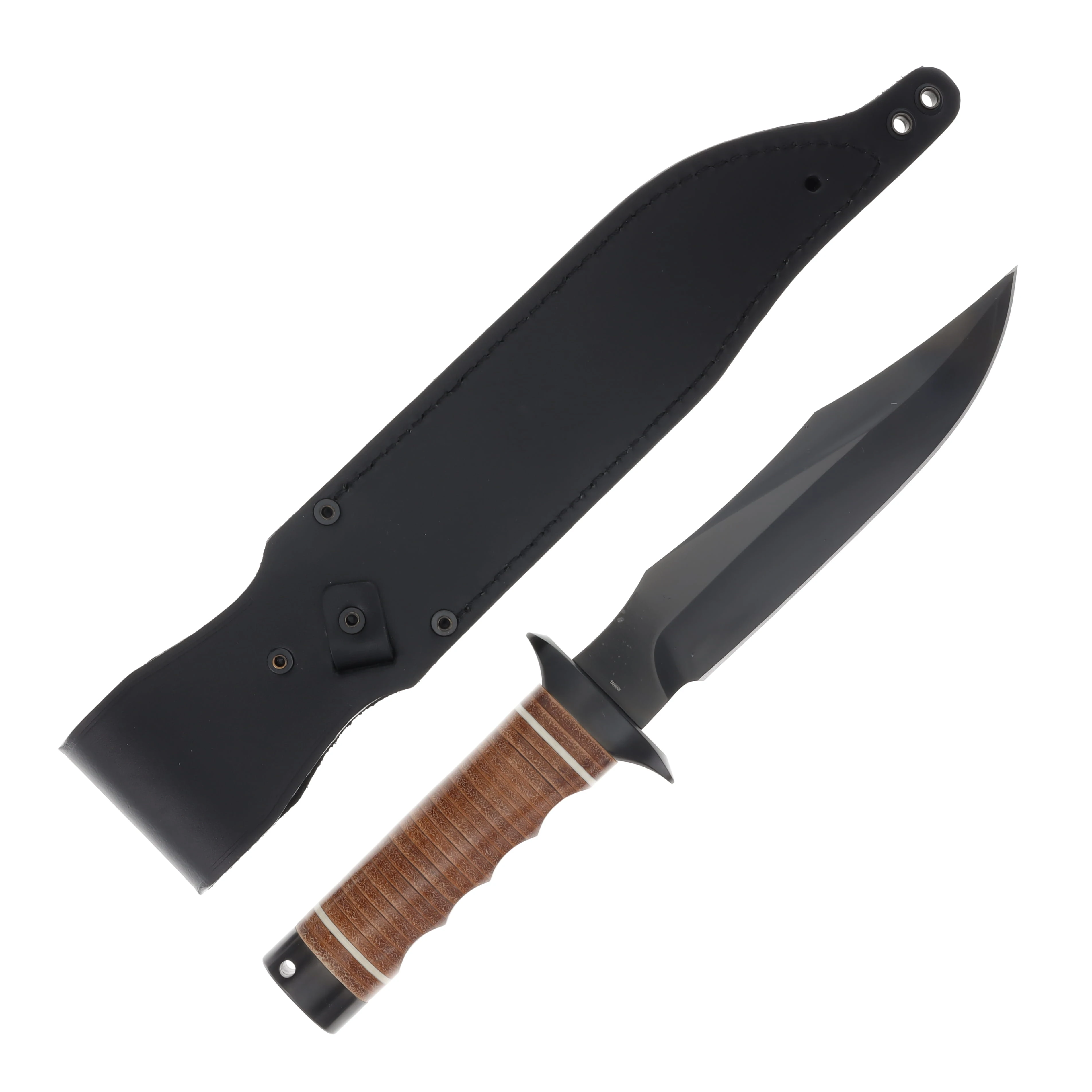 SOG Super Bowie Fixed Blade 7.5in Clip Point Black TiNi Blade SOGSB1T View 2
