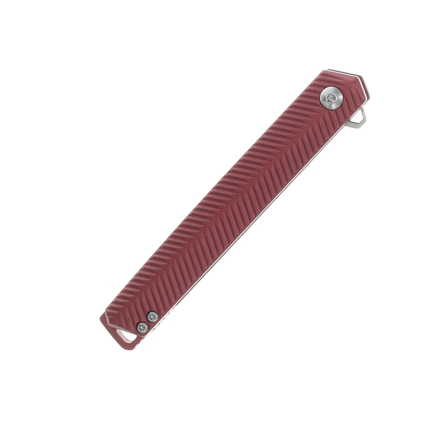 CRKT Stylus Assisted Folding Knife Red 3.18in Plain Satin Drop Point CRK820BXP View 5