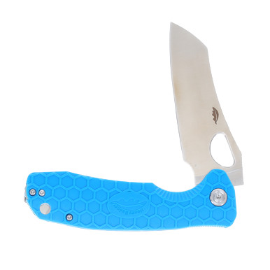 Honey Badger Knives Large Wharncleaver Folding Knife Blue 3.63in Satin Blade HB1158 View 5