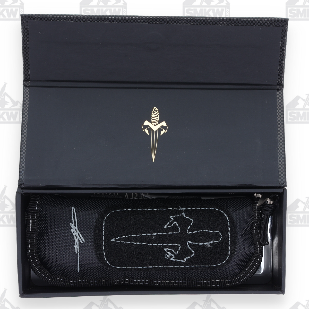 Marfione Custom Scarab II OTF Automatic Knife Blackout DLC D/E Ringed Titanium AUMT378MCKDL View 13