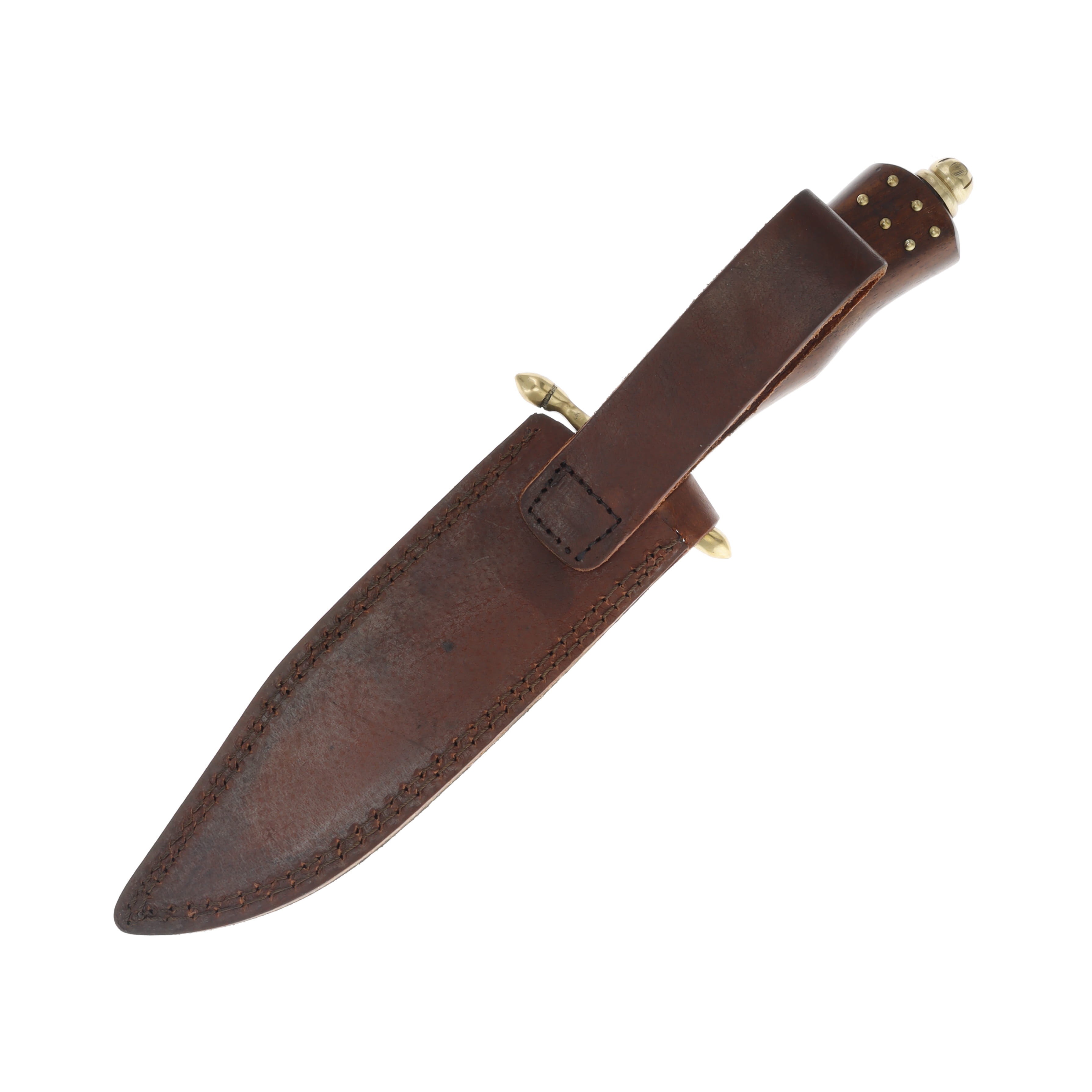 Rite Edge 13.5" Studded Damascus Bowie with Leather Sheath DM1058 View 4