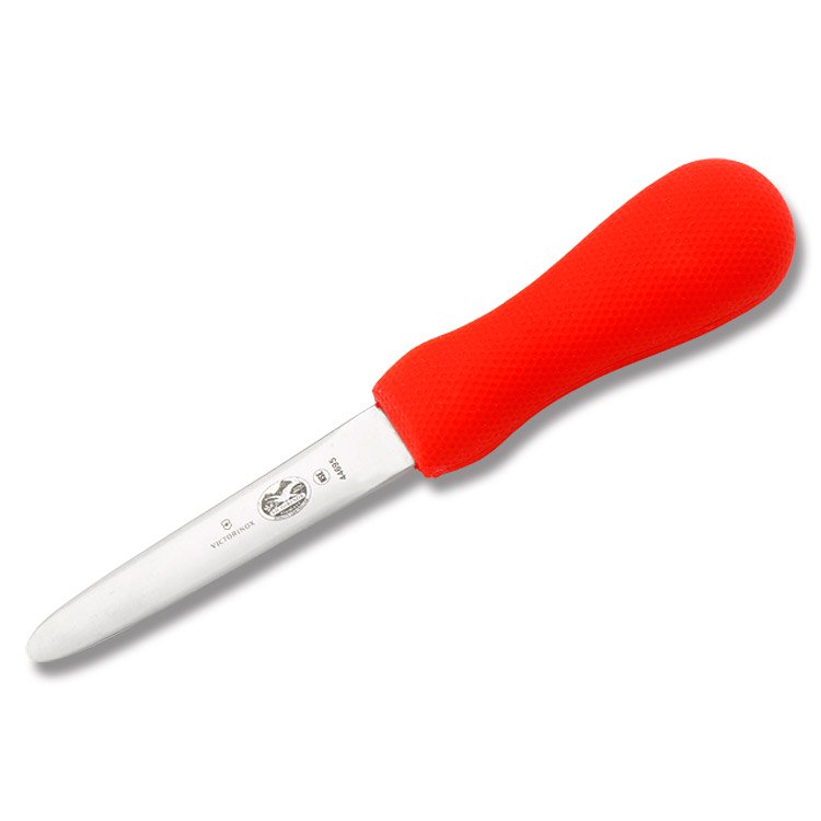 Victorinox Galveston Style Oyster Knife Red 4 Inch Plain Oyster Blade F44695 View 1