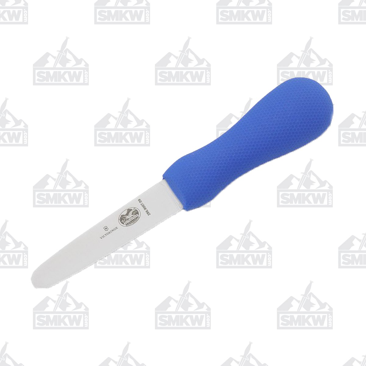 Victorinox Clam Knife Blue 3.5 Inch Plain Oyster Blade F286900709 View 1
