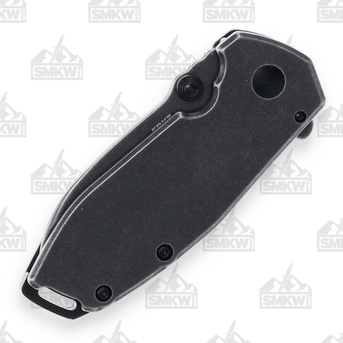 CRKT Squid Assisted 2.37 Inch Plain Black Stonewash Drop Point CR2493 View 6