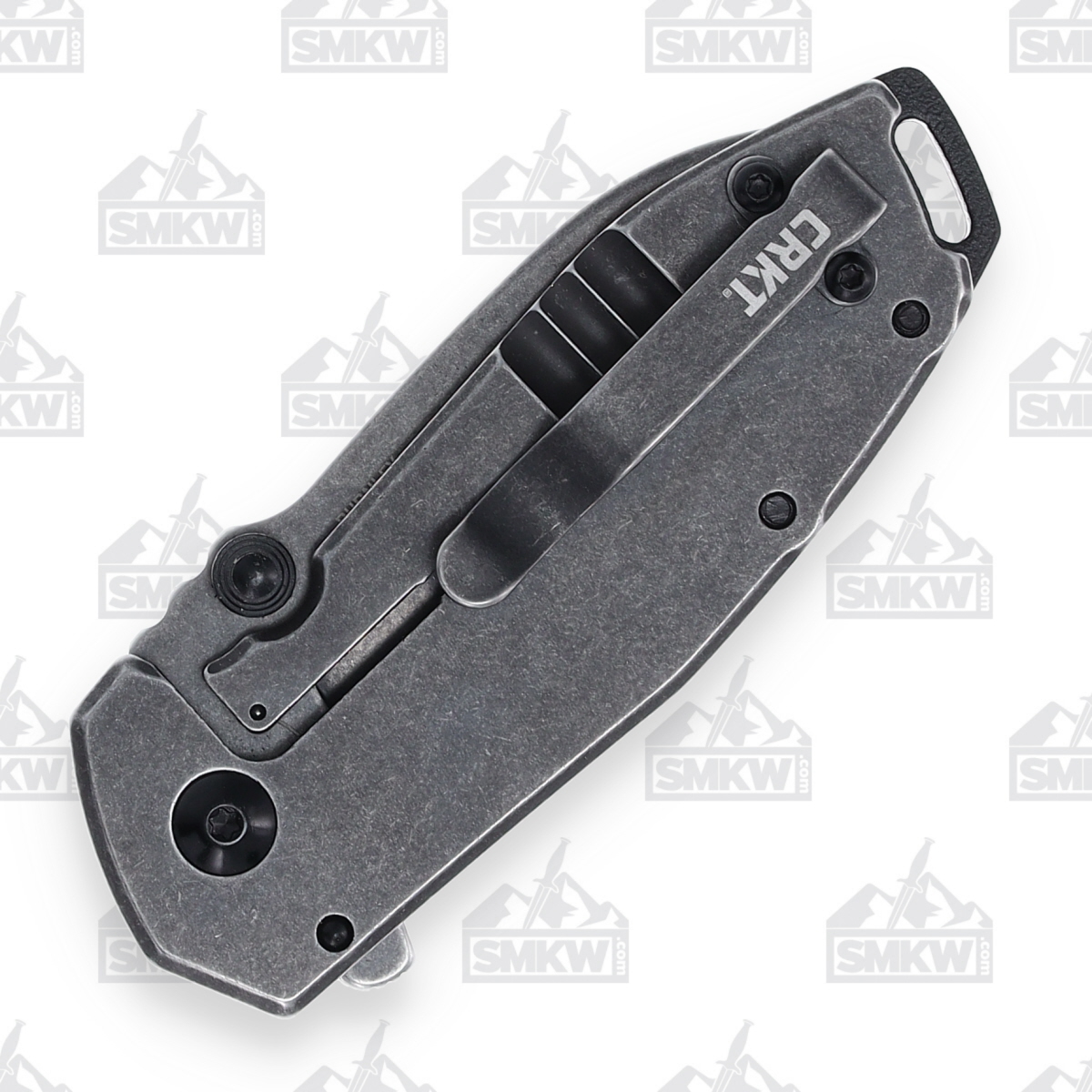 CRKT Squid Assisted 2.37 Inch Plain Black Stonewash Drop Point CR2493 View 7