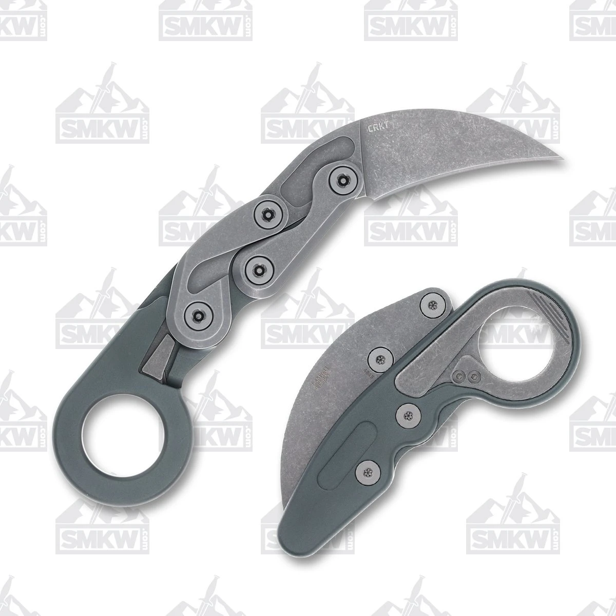 CRKT Provoke Compact Aluminum Folding Karambit 2.26in Stonewash Blade CR4045 View 1
