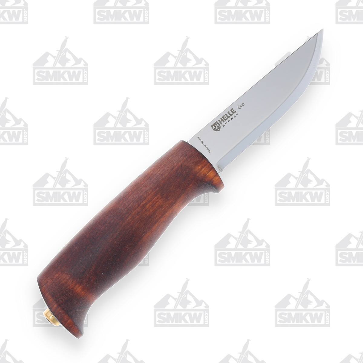 Helle Gro Fixed Blade Knife Scandi 12C27/Dark Birch with Leather Sheath HF7 View 2