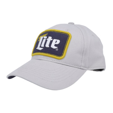 Miller Lite Logo Light Gray Hat View 1