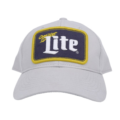 Miller Lite Logo Light Gray Hat View 2