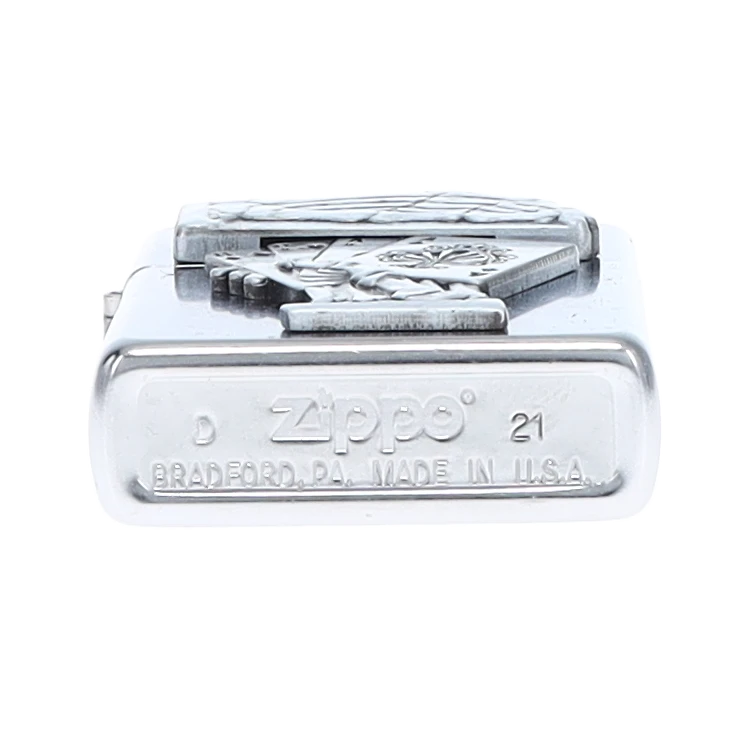 Zippo Dead Man's Hand Street Chrome Lighter ZP49536 View 13