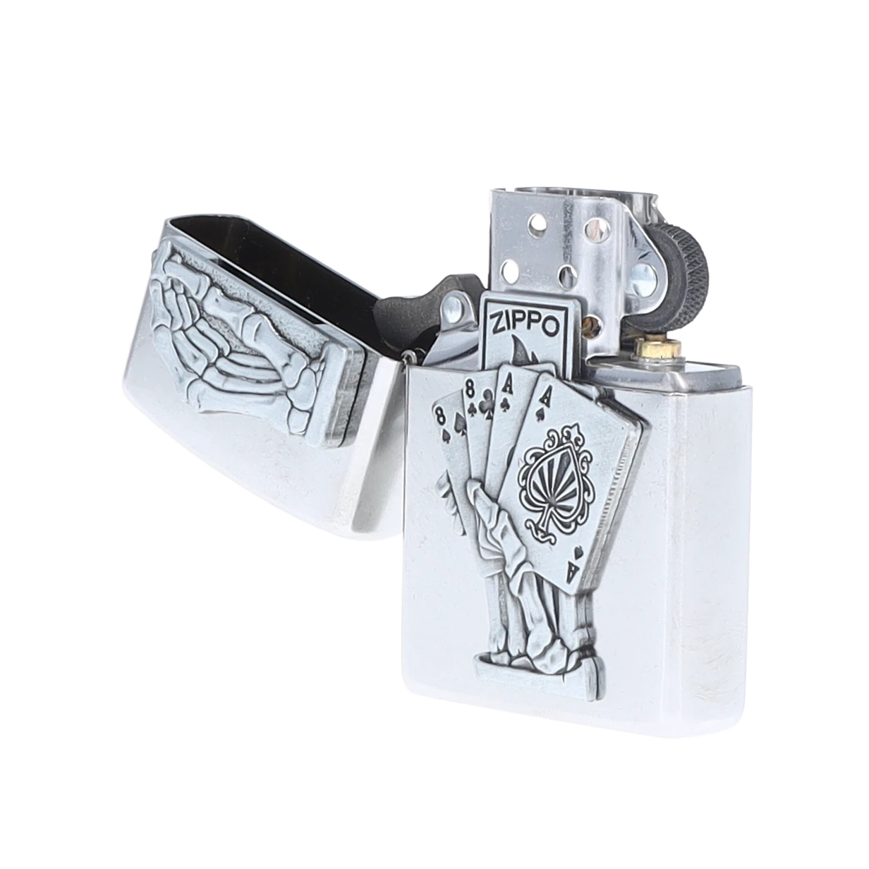 Zippo Dead Man's Hand Street Chrome Lighter ZP49536 View 9