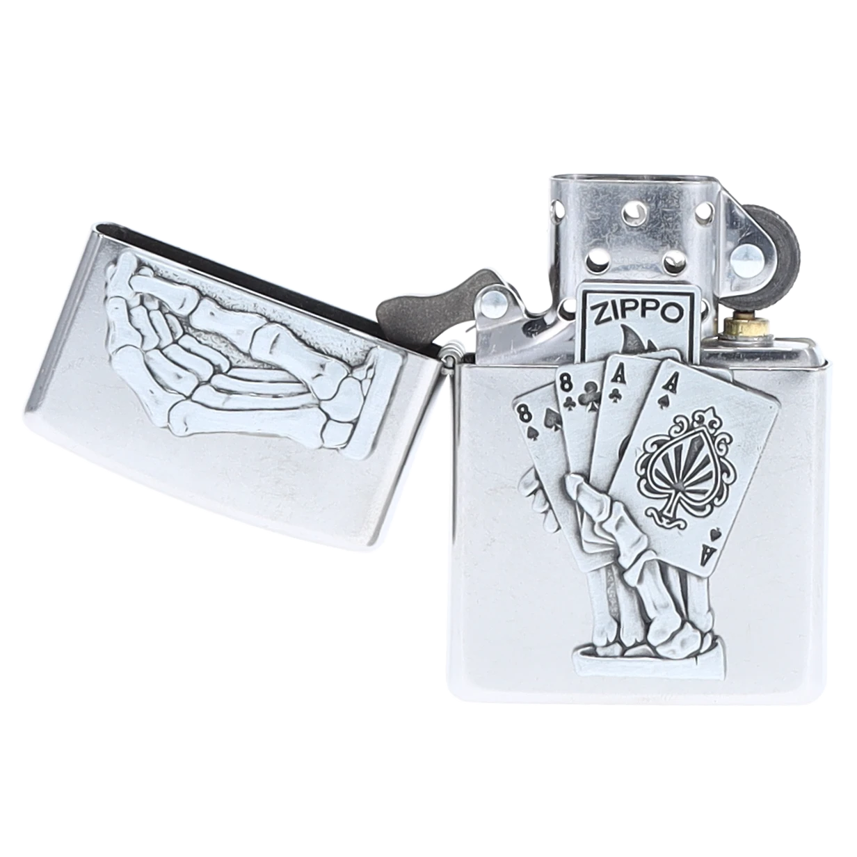 Zippo Dead Man's Hand Street Chrome Lighter ZP49536 View 8
