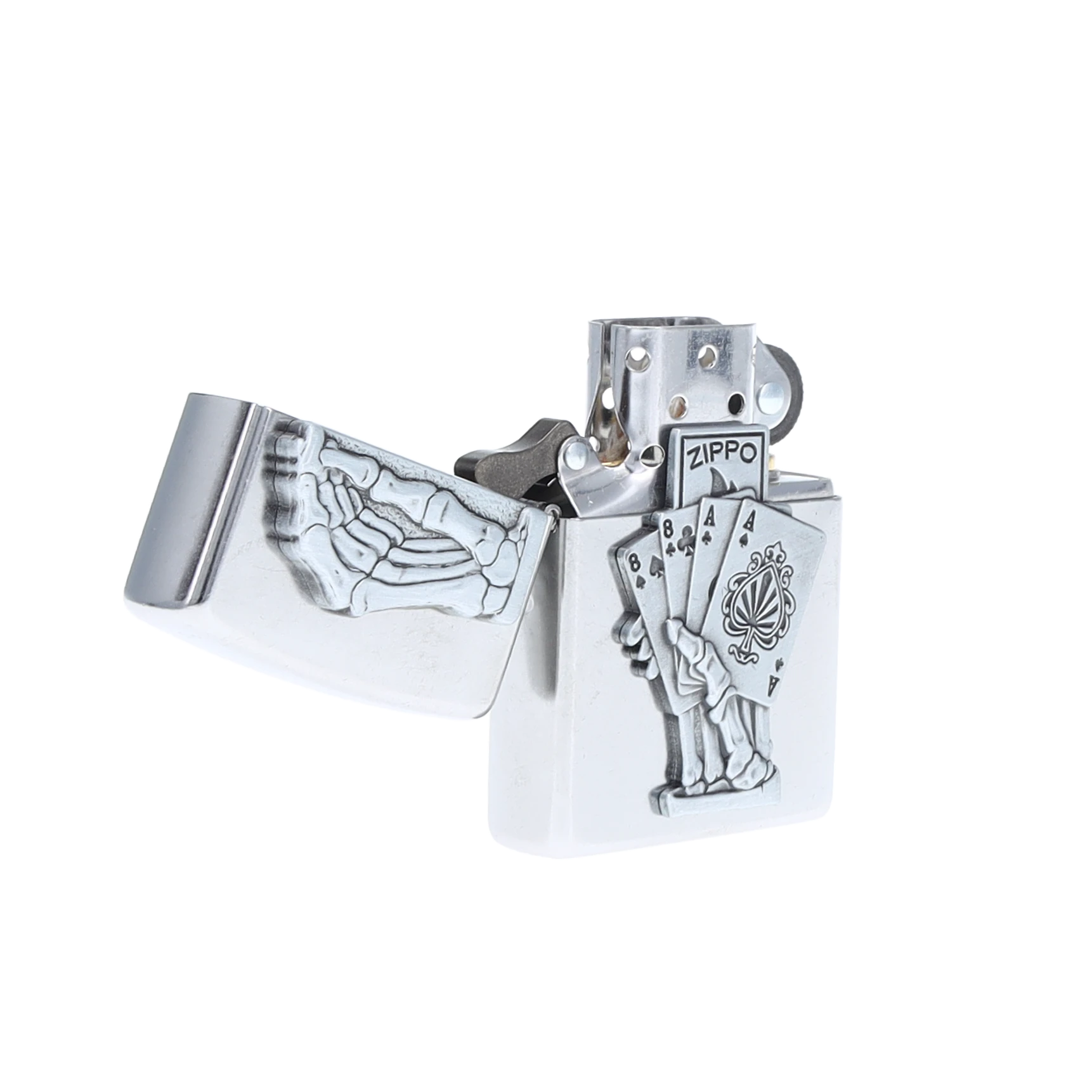 Zippo Dead Man's Hand Street Chrome Lighter ZP49536 View 12