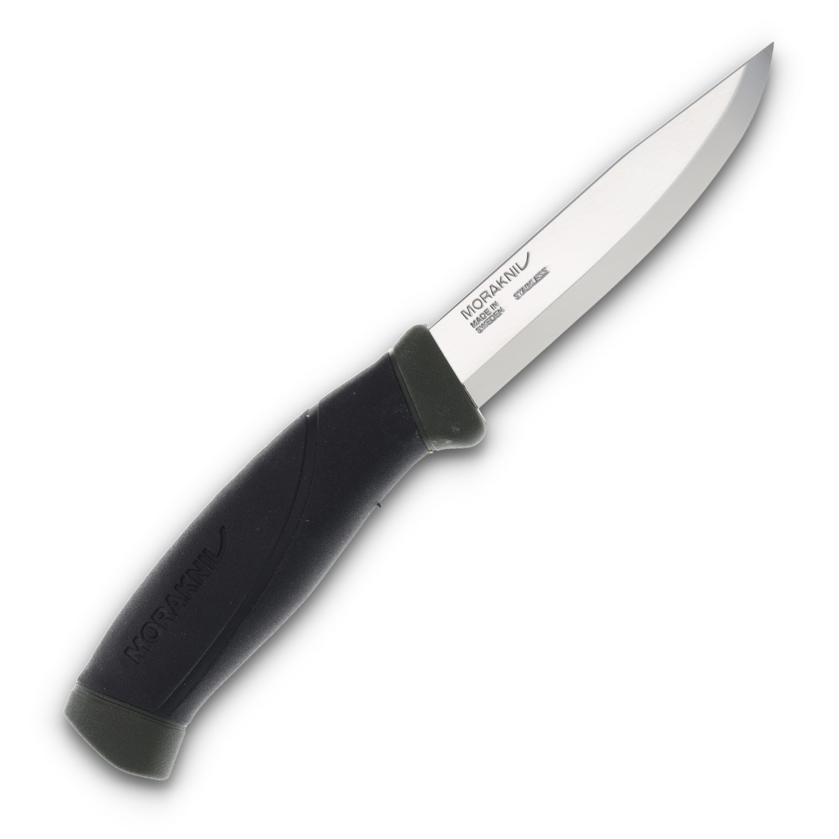 Morakniv Companion Fixed Blade Knife Black and Military Green 4.1in Clip Point FS11827 View 2