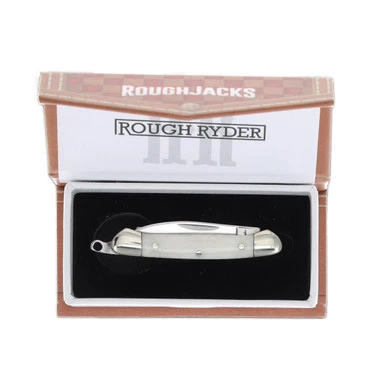 Rough Rider White Smooth Bone Mini Canoe Folding Knife RR2461 View 9
