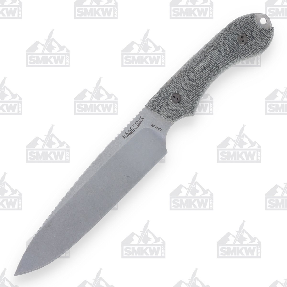 Bradford Guardian 6 Fixed Blade Knife 6.5in Plain Stonewash Drop Point BRAD1899 View 1