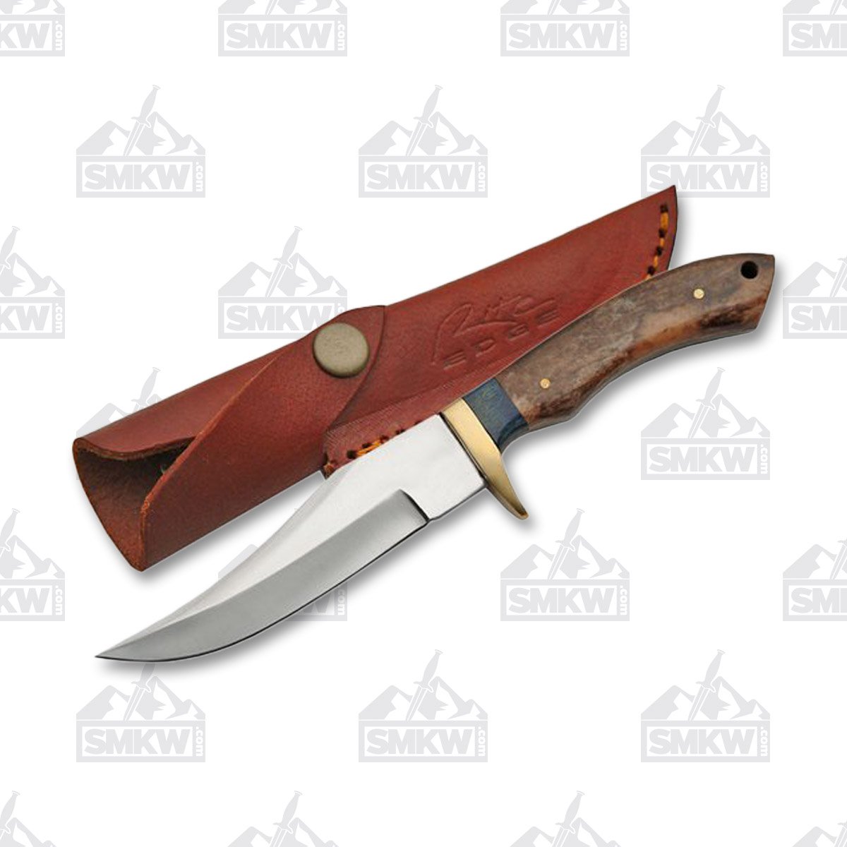 SZCO Supplies Brown Bone Hunter Fixed Blade Knife 4.25in Clip Point DH8012 View 1