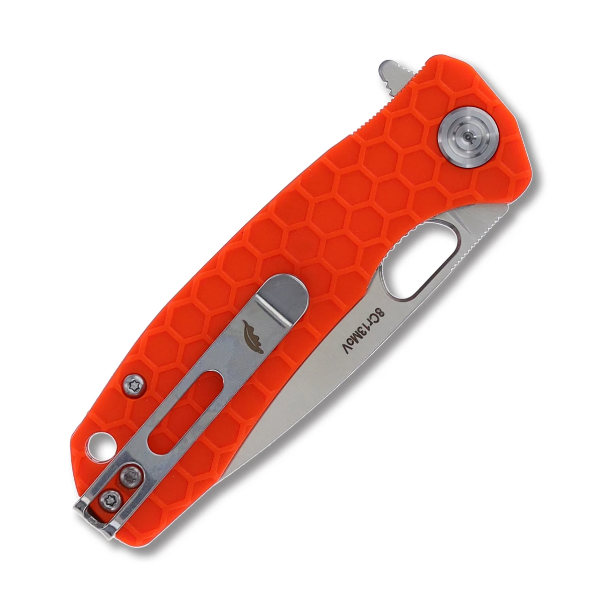 Honey Badger Small Drop Point Folding Knife 8CR13MoV/Orange HB1035 View 5
