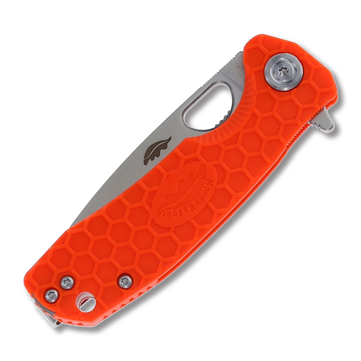 Honey Badger Small Drop Point Folding Knife 8CR13MoV/Orange HB1035 View 4