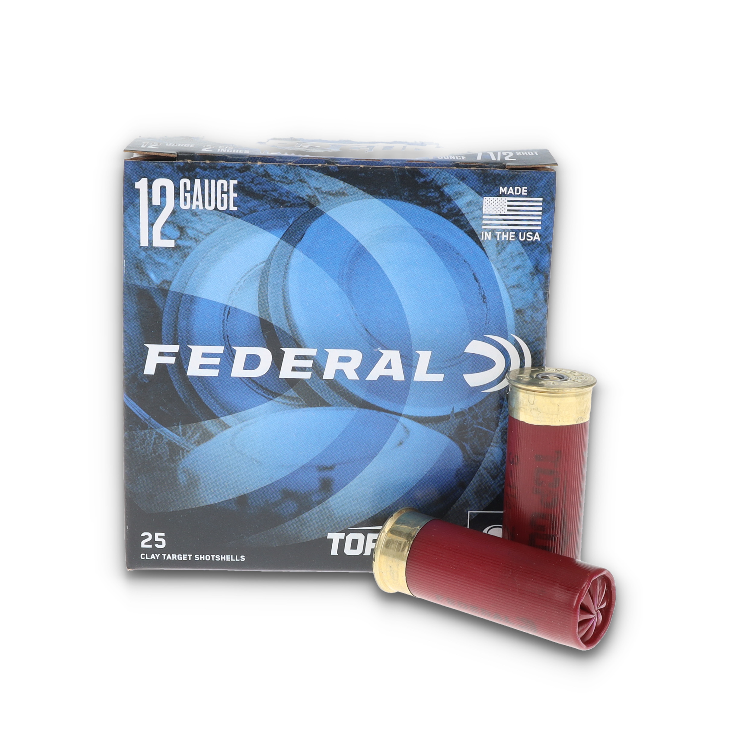 Federal Top Gun 12 Ga 2.75in #7.5 1-1/8oz Hard Lead Shot 25 Rds Box TG127.5 View 1
