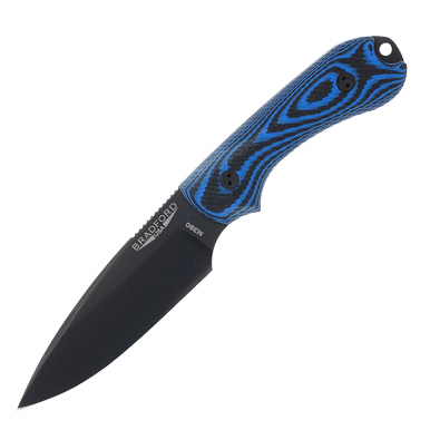 Bradford Guardian 3.5 Fixed Blade Knife Black and Blue G-10 3D BRAD1533 View 1