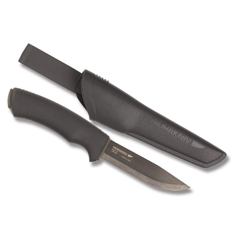 Morakniv Bushcraft Fixed Blade Knife Black 4.3in Drop Point Blade FS10791 View 1